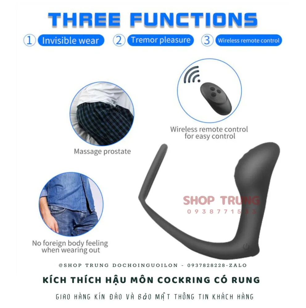 Cock Rings Anal Stimulator 10 Vibration Modes for Pleasure — hình 8