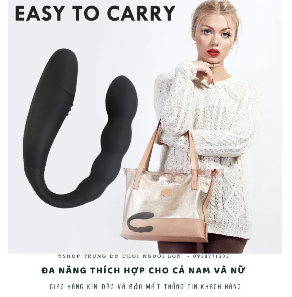 Remote Control U-Shaped Anal Vibrator with 10 Modes Black — Premium Medical-Grade Silicone for Safe & Comfortable Use