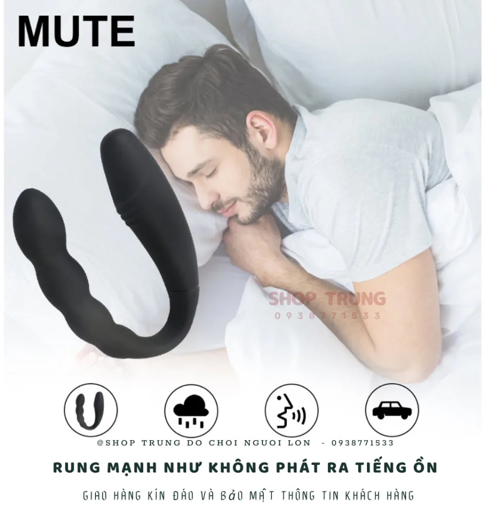 Remote Control U-Shaped Anal Vibrator with 10 Modes Black — Advanced Remote-Controlled Vibrations