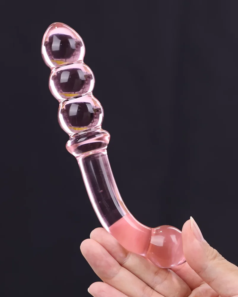 Double-Ended Glass Anal Plug Prostate Stimulator — Luxurious Glass Material with Durable Quality