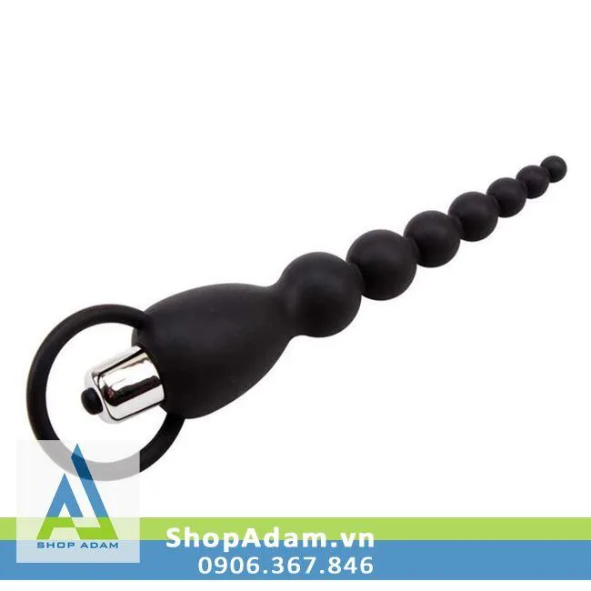 Black Mont Anal Beads with 7 Vibration Modes Massage Toy — Superior Design and Material