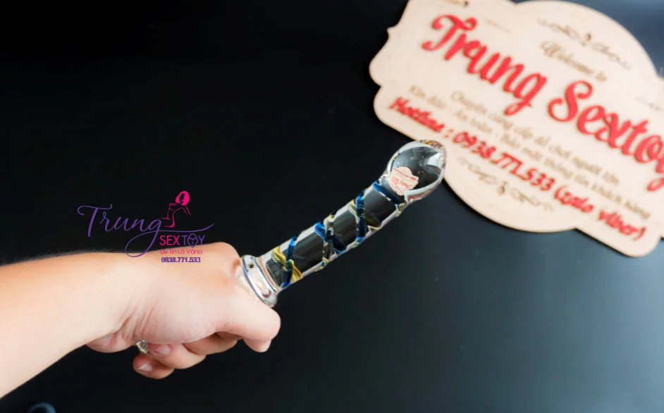 Glass Double Ended Adult Toy Borosilicate Stimulate Pleasure — hình 5