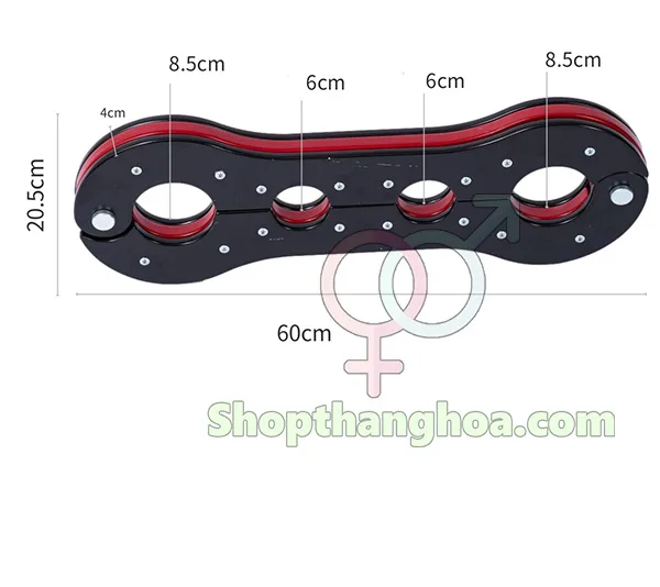 Luxury Wooden BDSM Restraint Hand and Foot Cuffs — hình 3