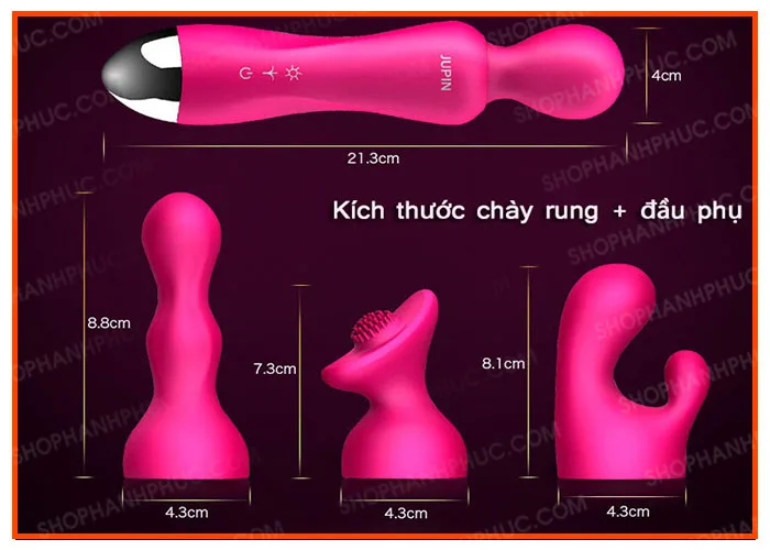 Jupinter Triple Head Vibrator Sexy Female Fun SHP556 — hình 5