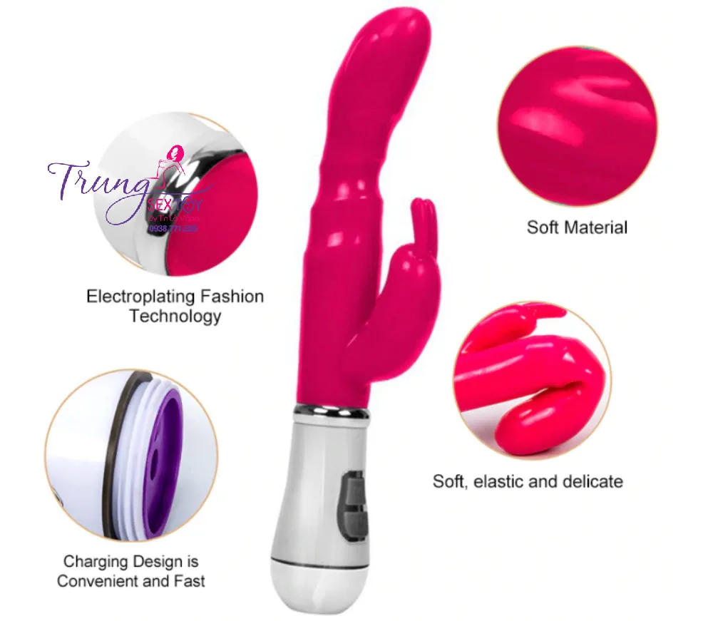 12 Mode Powerful Silicone Vibrating Dildo Waterproof Pink — hình 4