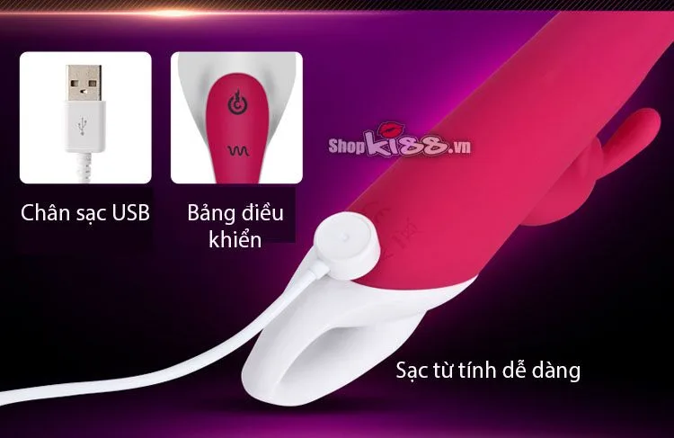 Nano Jeuplay Premium Female Handheld Vibrating Dildo Pink — hình 3
