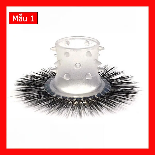 Silicone Textured Penis Sleeve with Goat Hair Ring Delay & — Product Details and Packaging