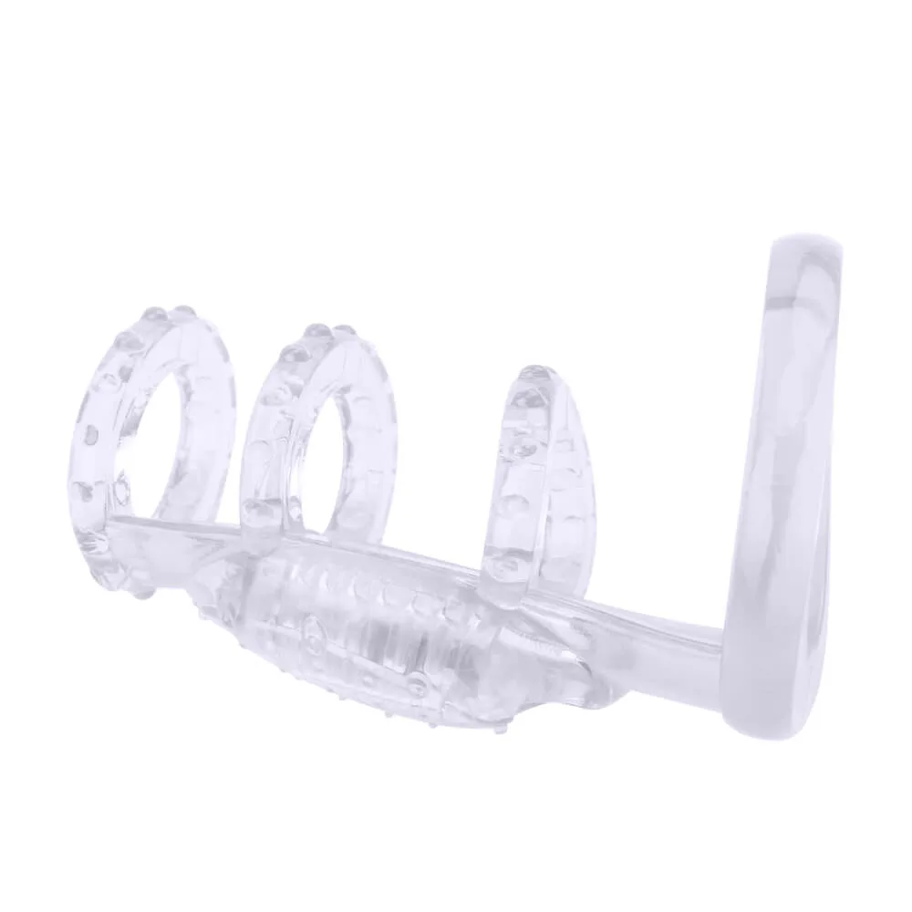 BD10D Silicone Vibrating Cock Strap Delay Ejaculation — Elevate Pleasure with Targeted Stimulation