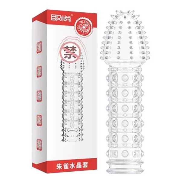 Aichao Full Textured Ribbed Dildo Enhancer for Men & Women