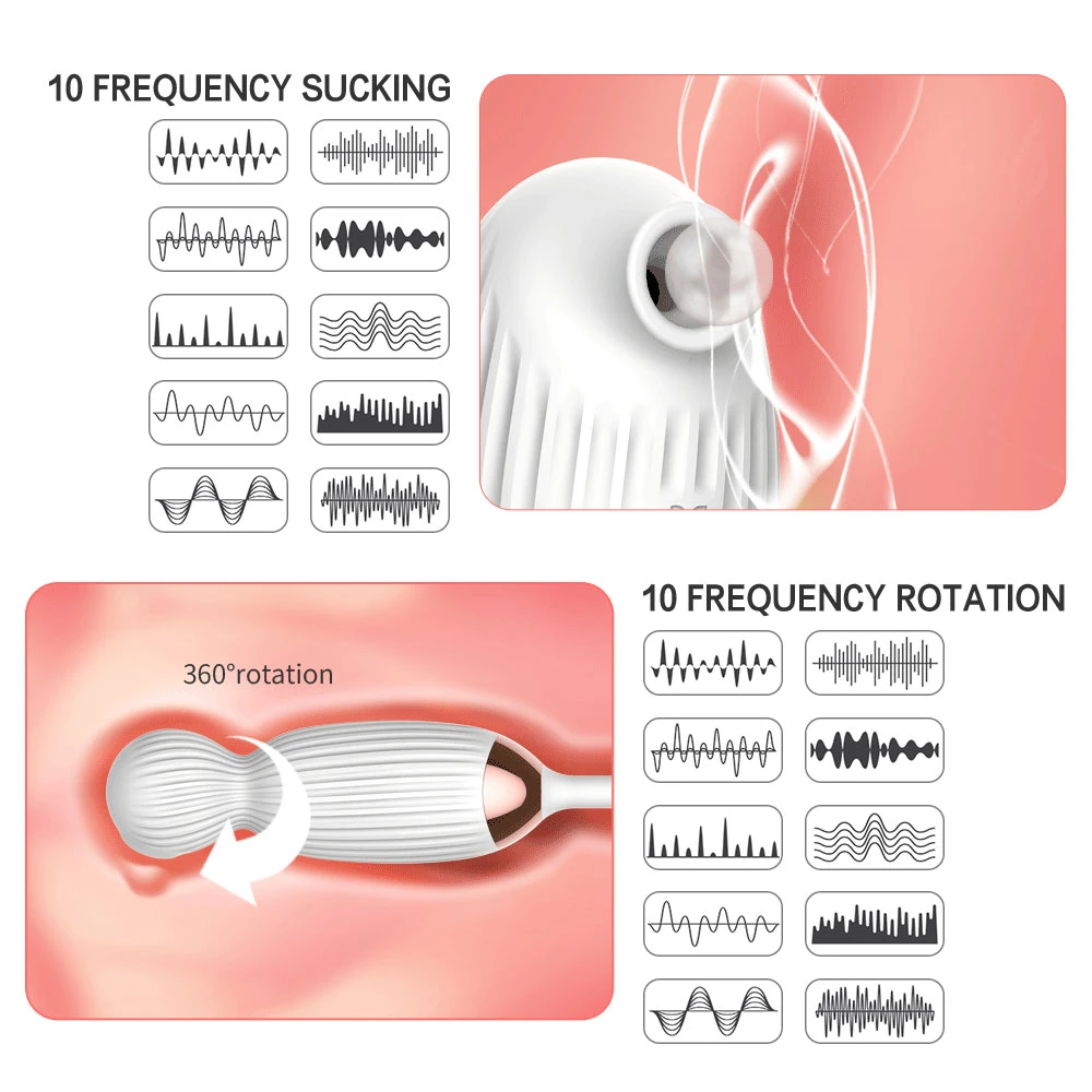 Vivian G-Spot Vibrator Suction Blow 10 Modes Soft Silicone — hình 8