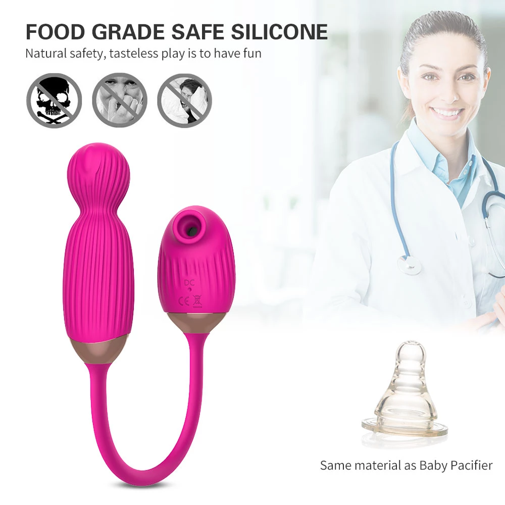 Vivian G-Spot Vibrator Suction Blow 10 Modes Soft Silicone — hình 7