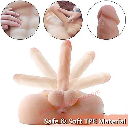 Pink Silicone Male Sex Doll Realistic Soft Elastic Skin — hình 4