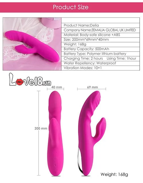 Zemalia Delia G-Spot Clitoral Stimulation Silicone Toy — Premium Design and Materials for Ultimate Comfort