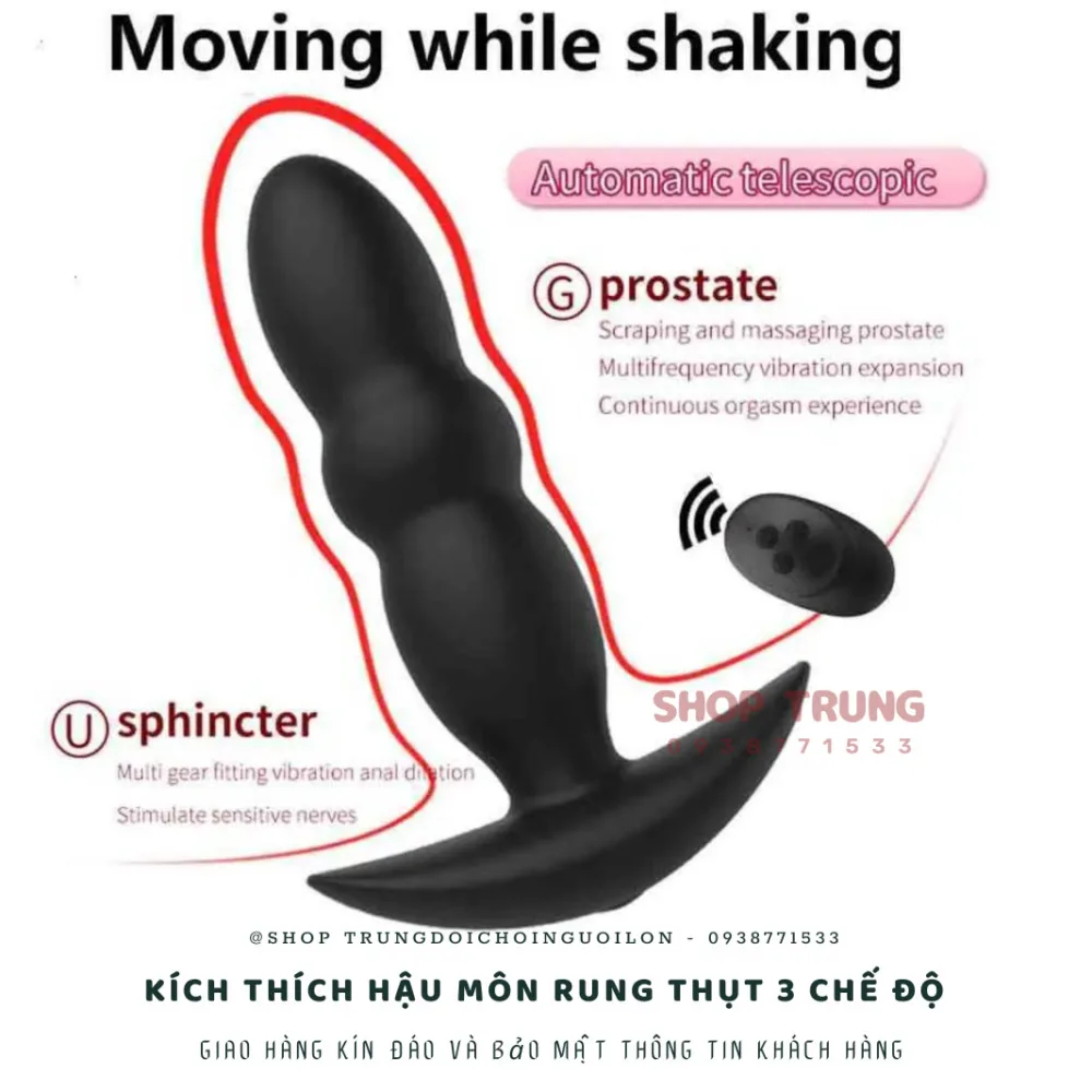 Remote Control Anal Massage Toy 11 Vibration & Thrust Modes — Superior Design and Specifications