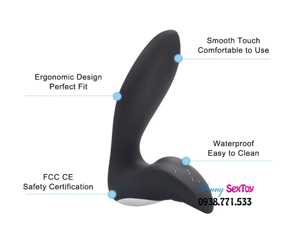 Remote Controlled Vibrating Anal Stimulator C-Shape Pleasure — Impressive Technical Specifications