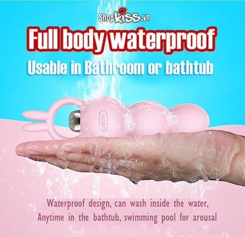 Leten Rabbit Ear Anal Vibrator Waterproof 7 Modes Silky — Waterproof and Easy to Clean