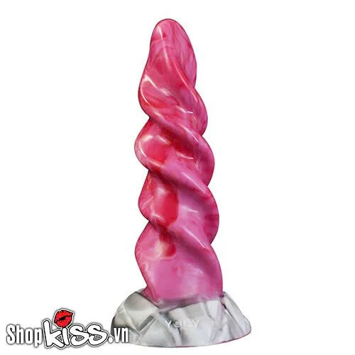Spiral Silicone Anal Plug with Vibration Red Goris Color — Product Details at a Glance
