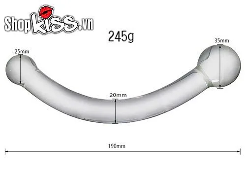 Glass Double Ended Anal Plug Prostate Massage Clear — Premium Glass Anal Stimulator Features