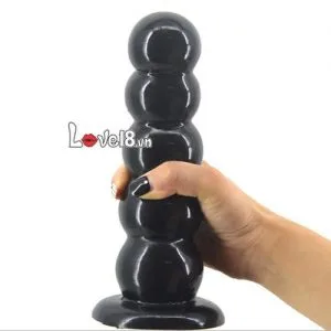 Extra Large Beaded Silicone Anal Stimulator for Men — The clever suction base provides powerful grip on any