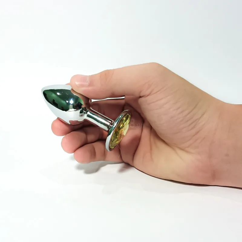 Metal Love Drop Anal Stimulator with Crystal for Men — hình 6