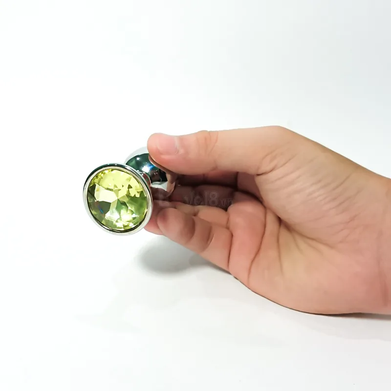 Metal Love Drop Anal Stimulator with Crystal for Men — hình 4