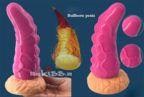 Silicone ABS Anal Stimulator Rhino Horn Shape 17cm Soft — hình 2