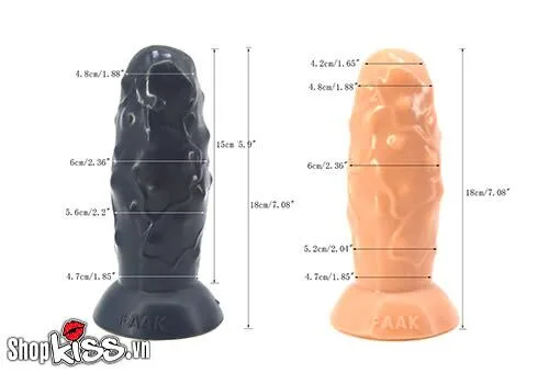 FAAK Large Ribbed Anal Plug Prostate Massager Silicone — Designed for Superior Sensation and Comfort