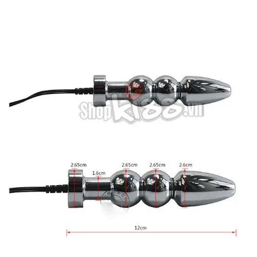 Electric Stainless Steel Anal Stimulator with Pulses — hình 2
