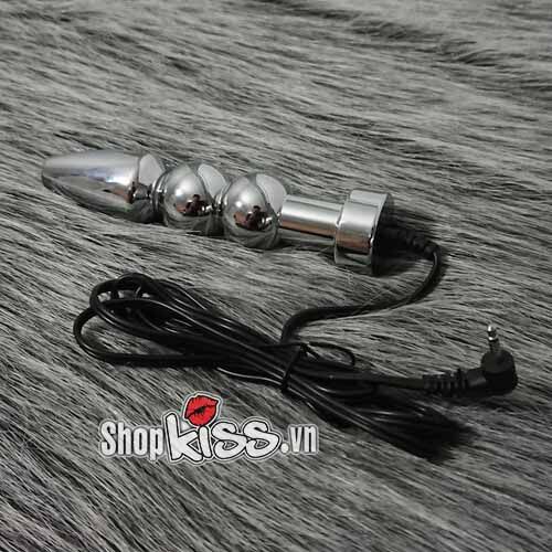 Electric Stainless Steel Anal Stimulator with Pulses — hình 3