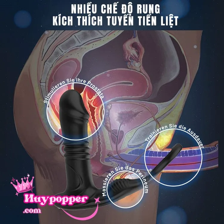 Bara Prostate Stimulator Rechargeable Silicone Male Toy — hình 2