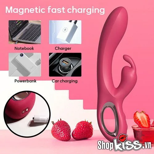 Rabbit Gentleman G-Spot Clitoral Massager Pink — hình 3