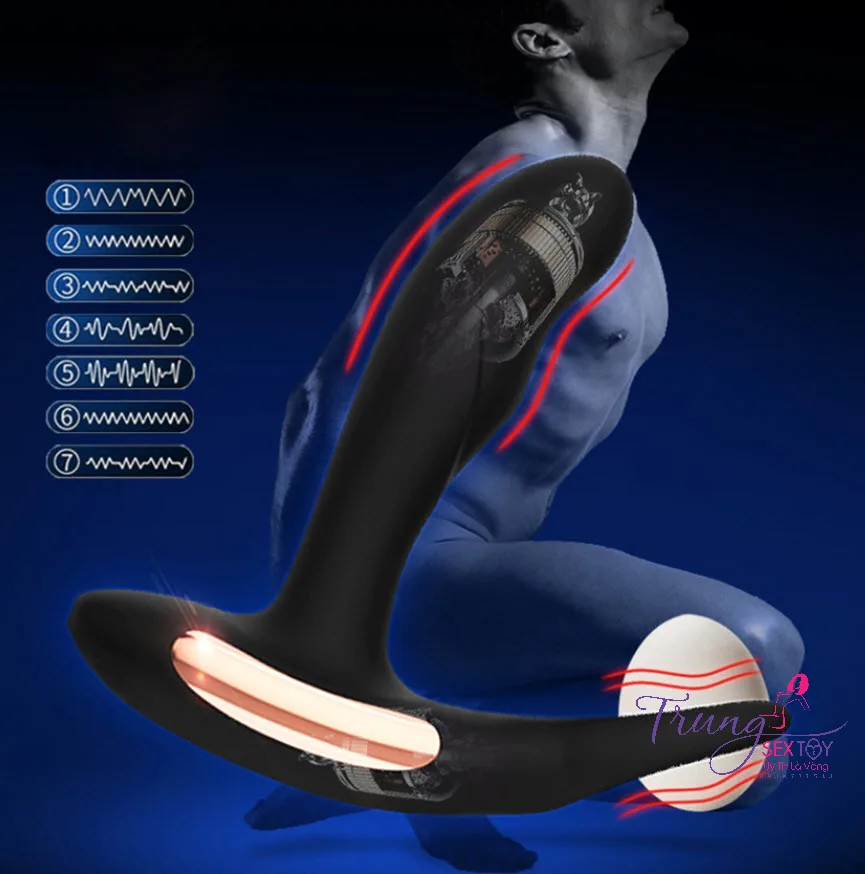 Prostate Massager Heated Strong Vibration 15 Modes Male — The remote control gives you freedom and flexibility during