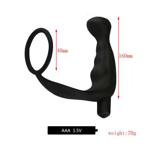 Silicone Anal Massager with Strap 10 Vibration Modes — Its discreet size—14 cm in length with a 2.5 cm