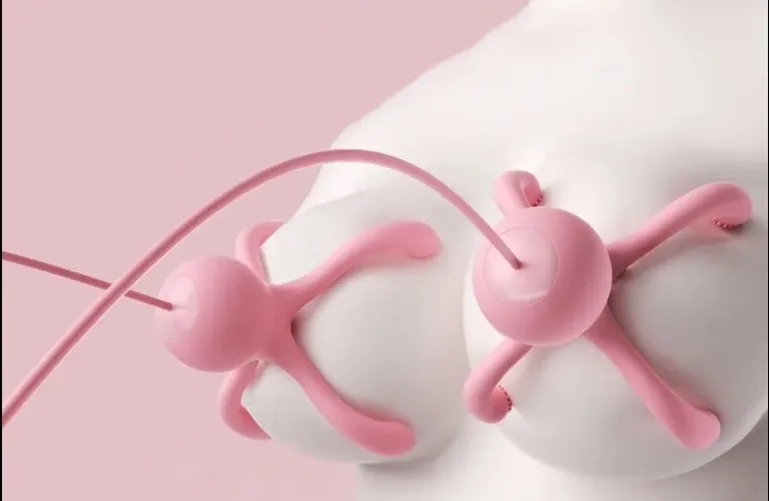 USB Breast Massage Vibrator 10 Modes Soft Silicone Arousal — hình 4