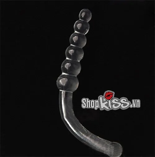 Anal Massage Plug L-Shaped Round Beads Silicone Relaxation — Its sleek, elegant design paired with a delicate color