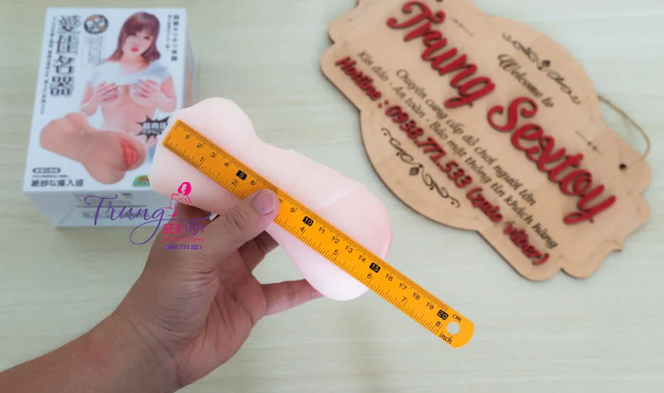 4D Solid Silicone Handheld Vagina Masturbator Soft — hình 4