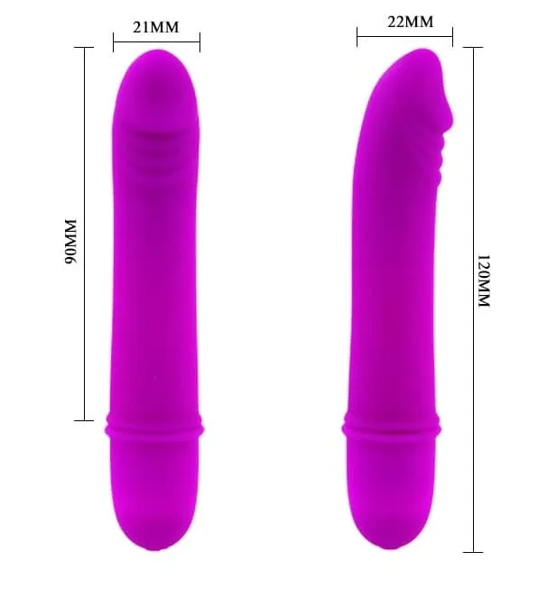 Mini Vibrating Clitoral Stimulator Pink Purple 12x2cm — Elegant Design and Superior Materials