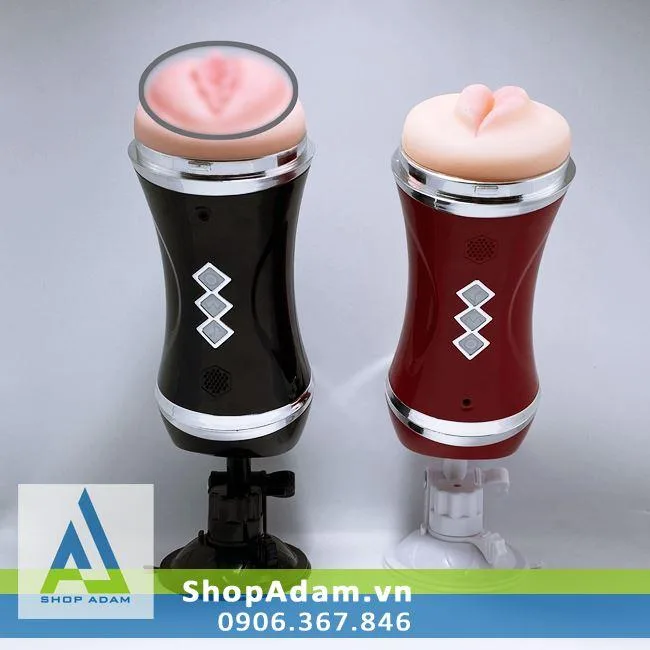 Double-Ended Wall Mount Male Masturbator Vibrating Toy