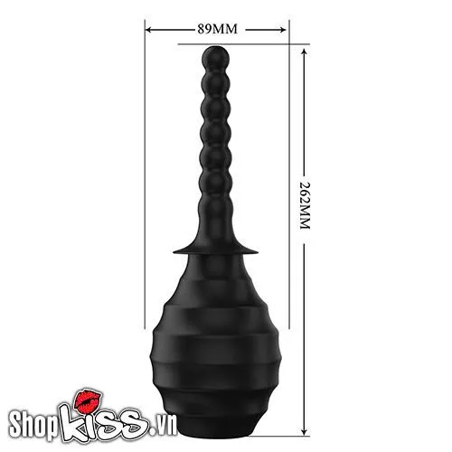 Mr Play Anal Douche Black Silicone Hygiene Toy — Technical Specifications at a Glance