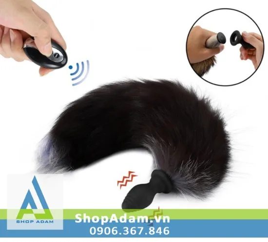 Silicone fox tail vibrator rechargeable remote control sexy — Powerful Vibration and Customizable Settings