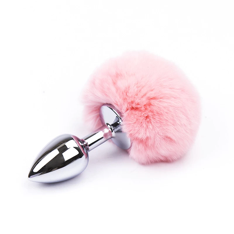 Soft Silicone Bunny Tail Butt Plug Multi-Color Cosplay SM — hình 4
