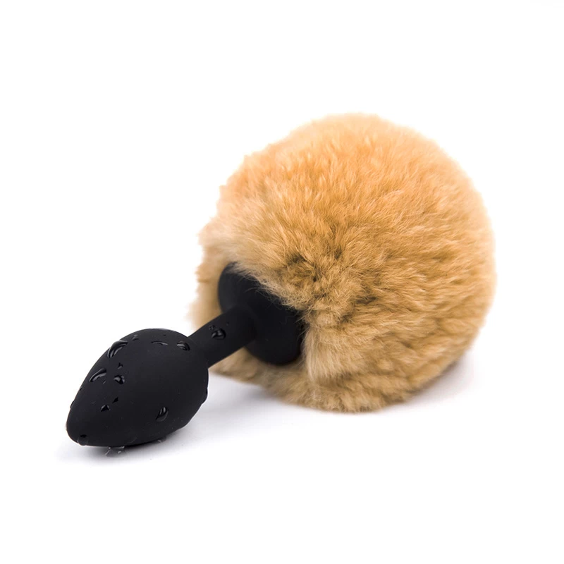 Soft Silicone Bunny Tail Butt Plug Multi-Color Cosplay SM — Cute and Compact Design