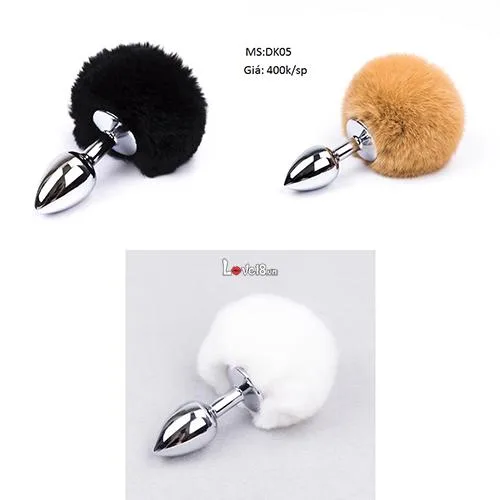 Stimulating Bunny Tail Anal Plug Silicone Stainless Steel — Versatile and User-Friendly