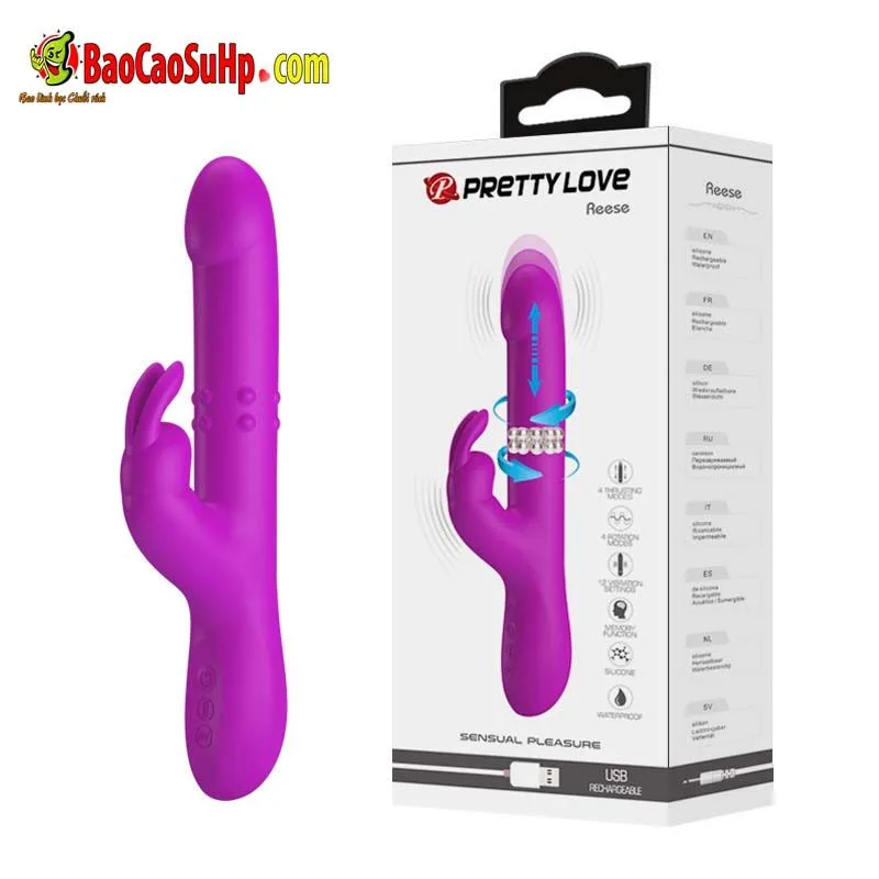 Pretylove Reese Rabbit Vibrating Rotating Bi-Stimulation Toy — hình 2