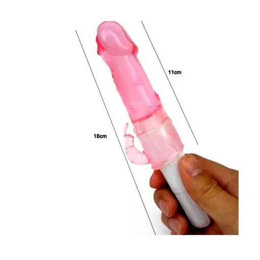 Shaki Transparent Single Battery Soft Silicone Dildo