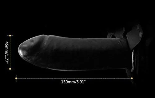 Black Inflatable Strap-On Realistic Dildo with Remote — Advanced Features for Personalized Pleasure