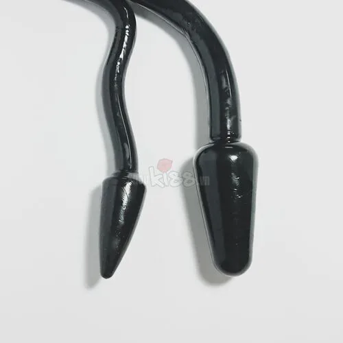 FAAK Double-ended Black Soft Silicone Dildo for Lesbians — Advanced Features for Adventurous Play