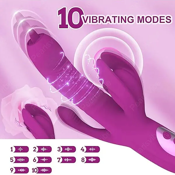 TripleBranchHeatedThrustingVibratingDildo — hình 3