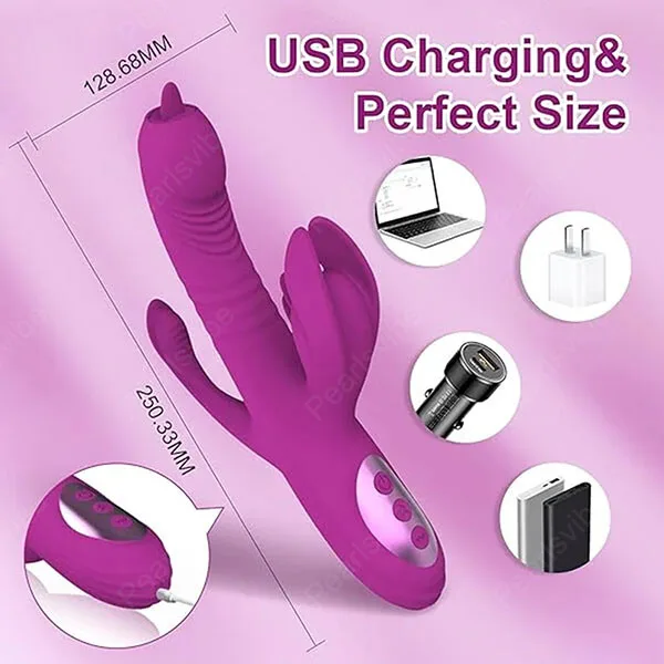 TripleBranchHeatedThrustingVibratingDildo — hình 5