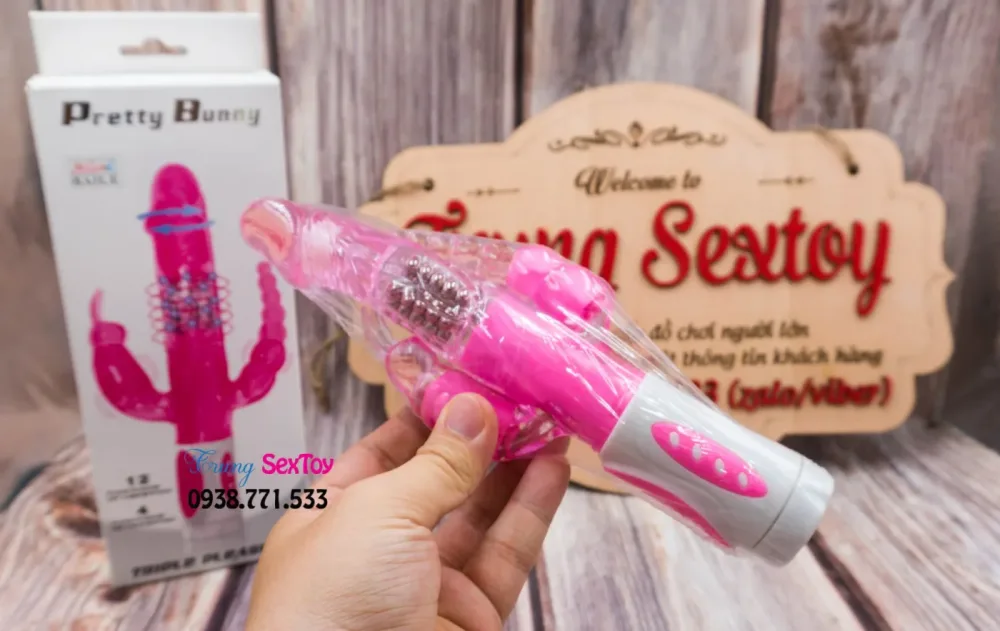 Bunny Triple Head Vibration Dildo For Ultimate Fun — Powerful Vibration and Rotating Modes
